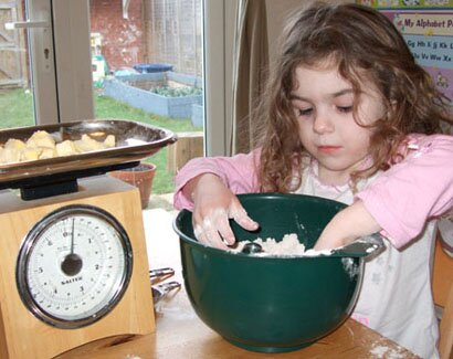 making christmas biscuits