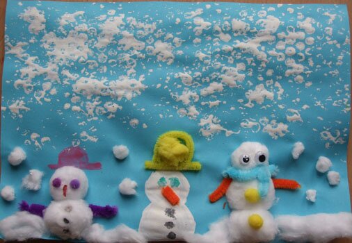 Winter snowmen picture