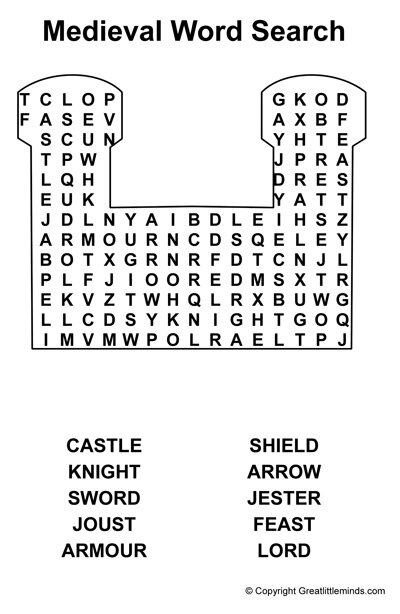 medieval word search